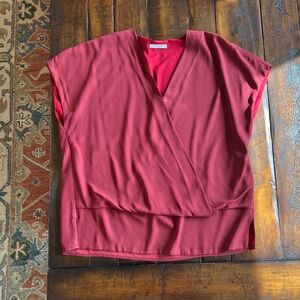 MM LaFleur Antonio Brick Red Women's Top, size XL.